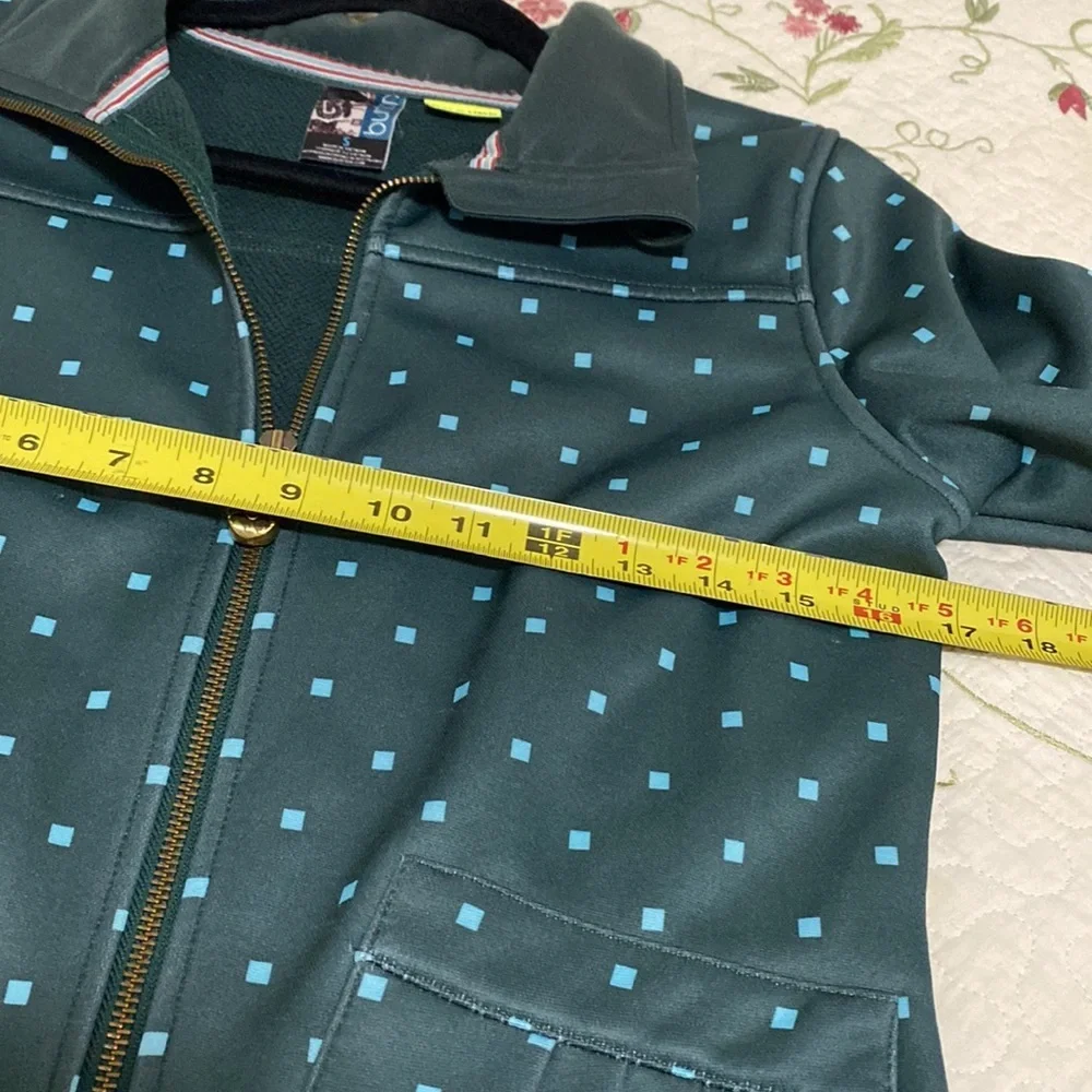 Burton Dryride Snow board Full Zip Jacket small Green Blue MCM